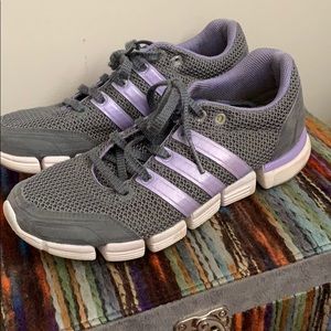 Adidas Gray and Purple Tennis Shoes